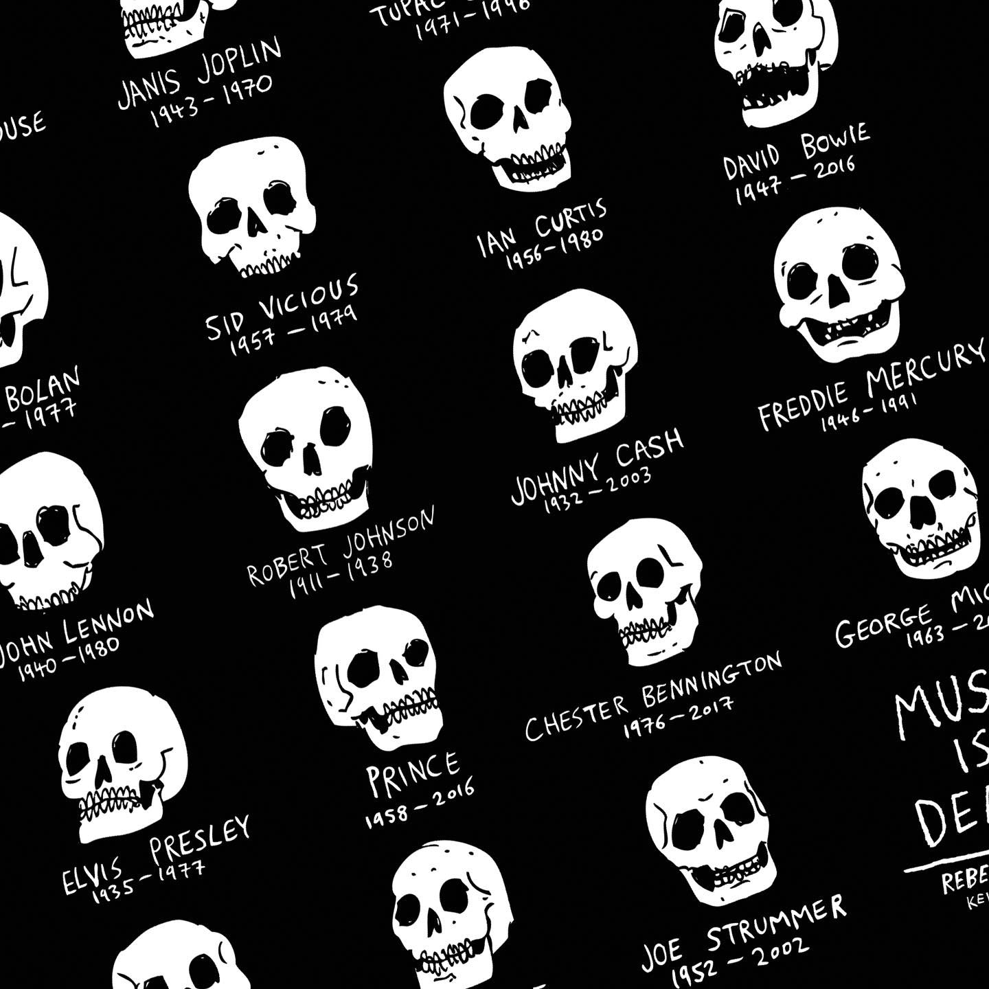 MUSIC IS DEAD T-SHIRT BLACK