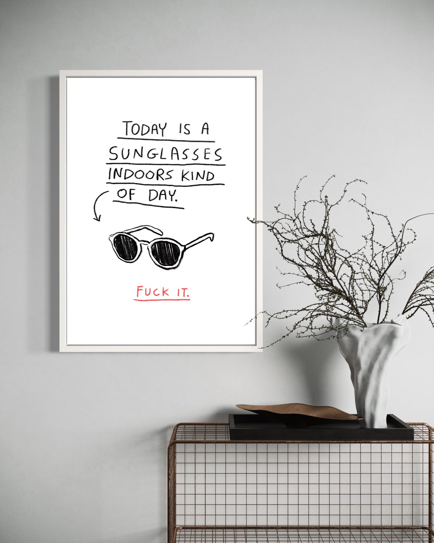 Sunglasses Indoors print