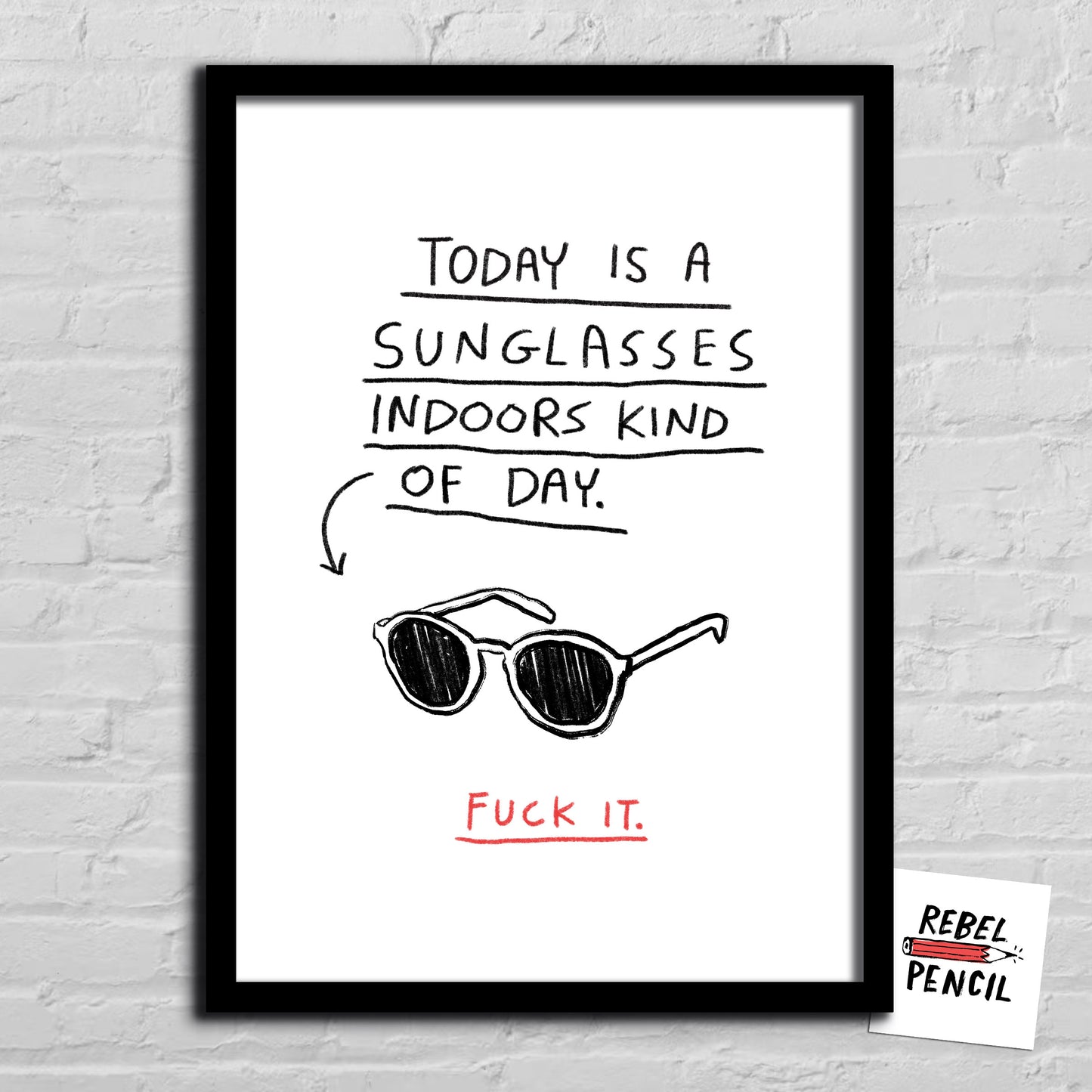 Sunglasses Indoors print