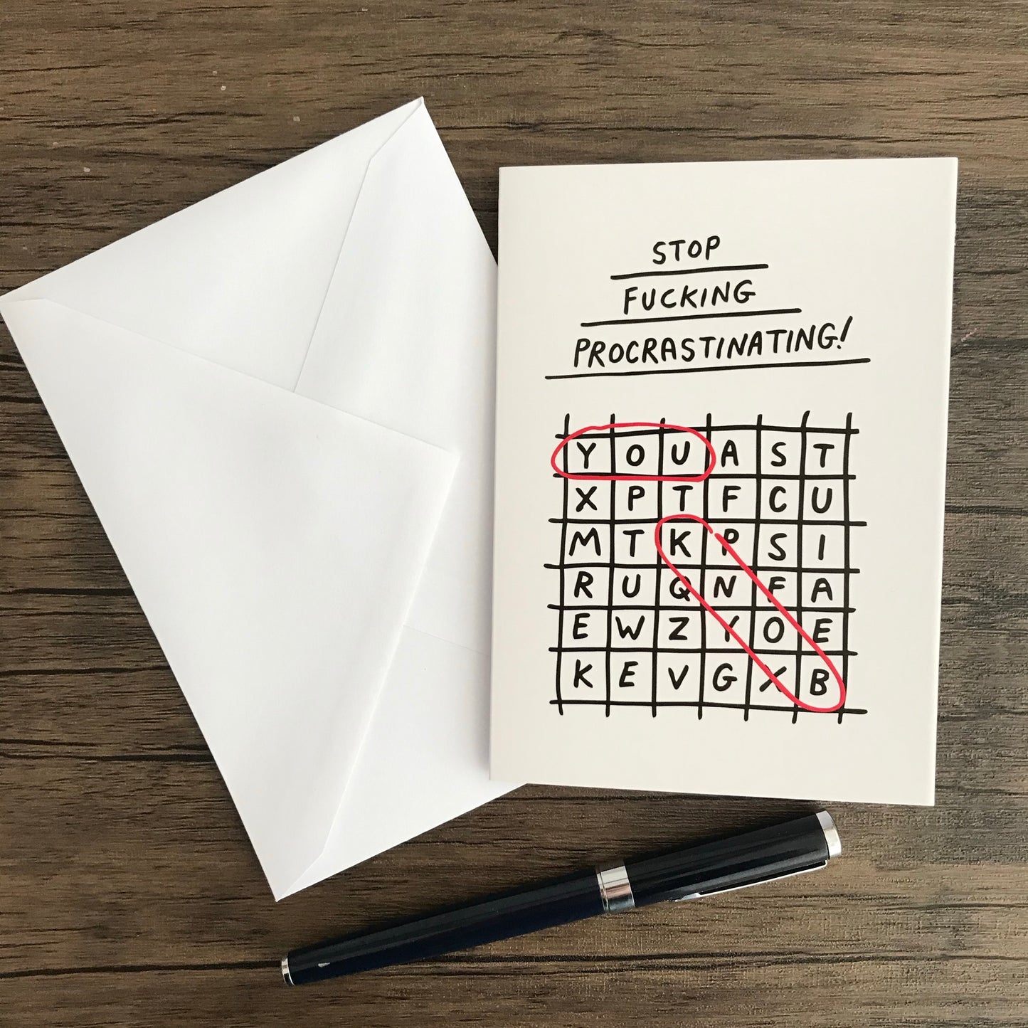 STOP F*CKING PROCRASTINATING - GREETING CARD